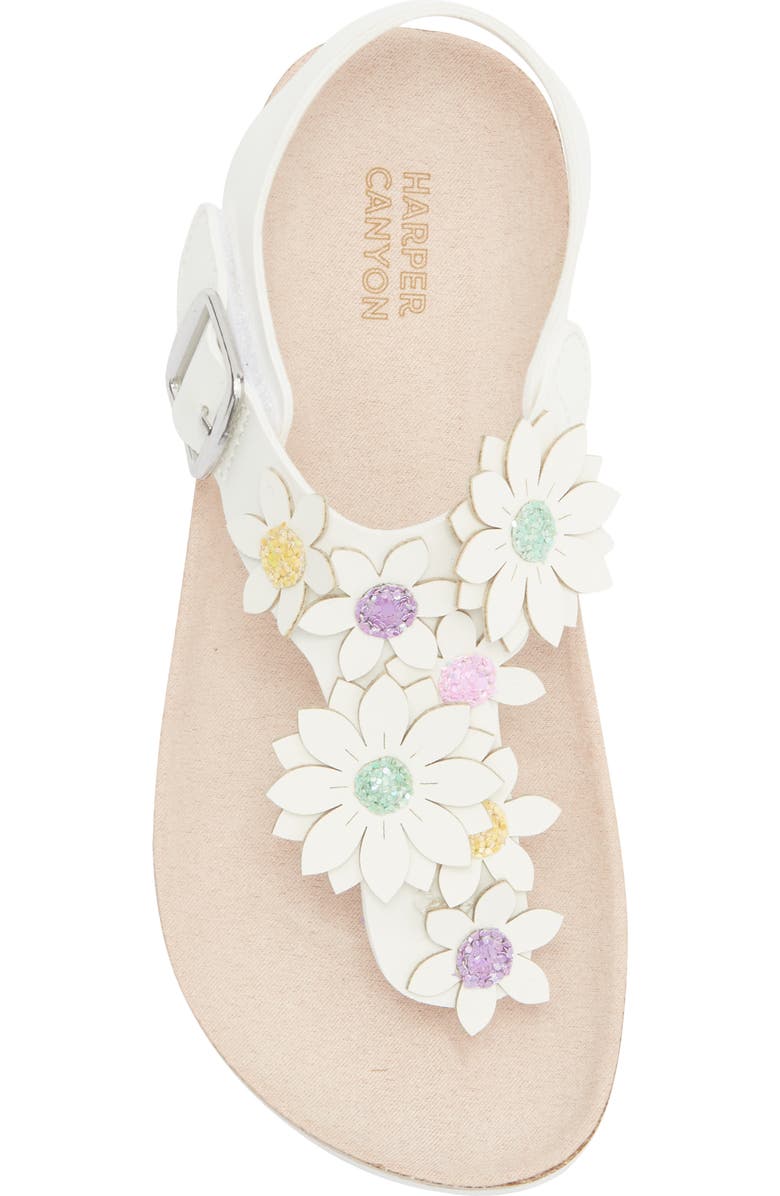 Harper Canyon Kids' Elenna T-Strap Sandal, Alternate, color, White Multi