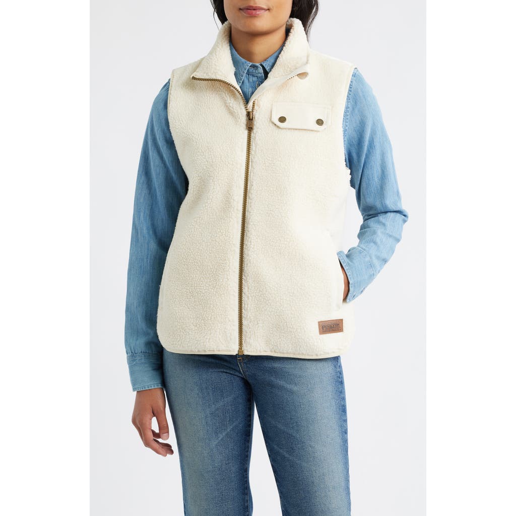 Pendleton Laurel Fleece Vest In Neutral