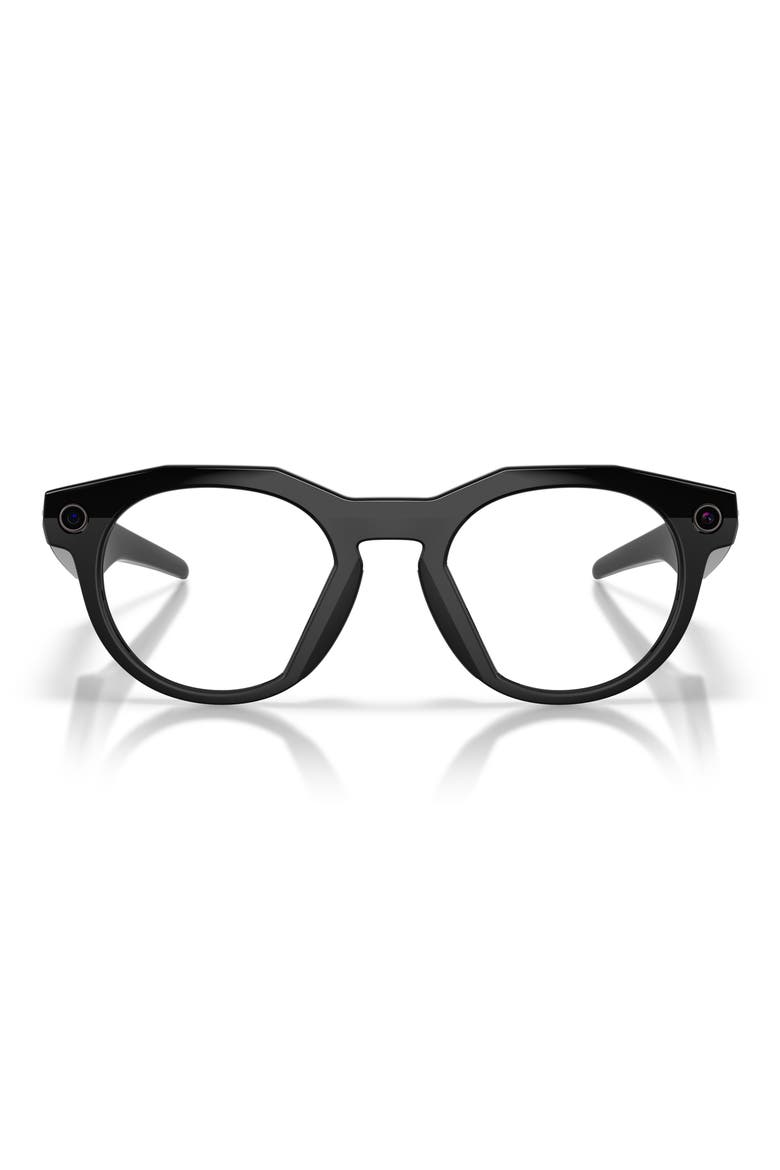 Gender Inclusive Meta HSTN 51mm Round Glasses, Main, color, BLACK / CLEAR