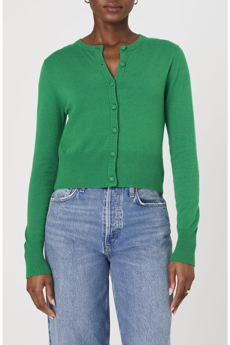 Cozysoft Crop Cardigan, Main, color, GREEN SUMMER