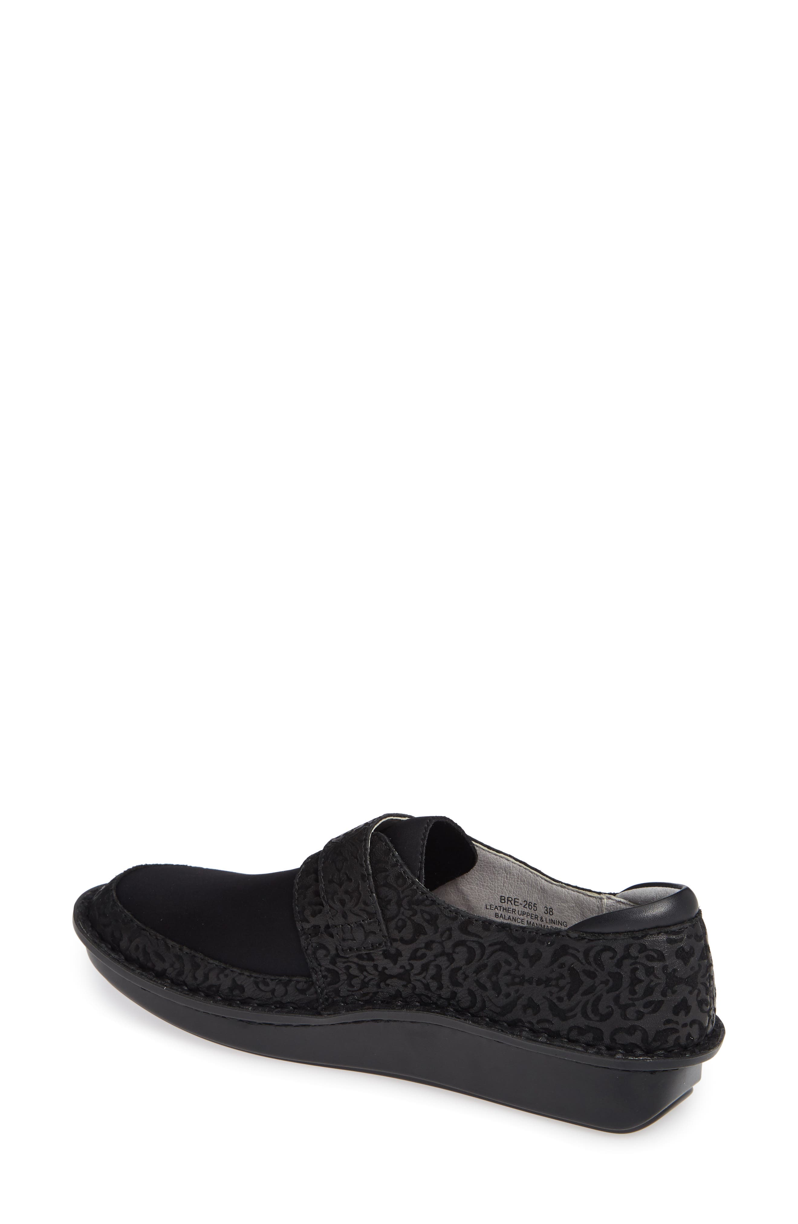 Alegria Brenna Slip-On, Alternate, color, BLACK LEATHER