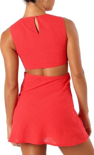 Sola Cutout Cotton Minidress