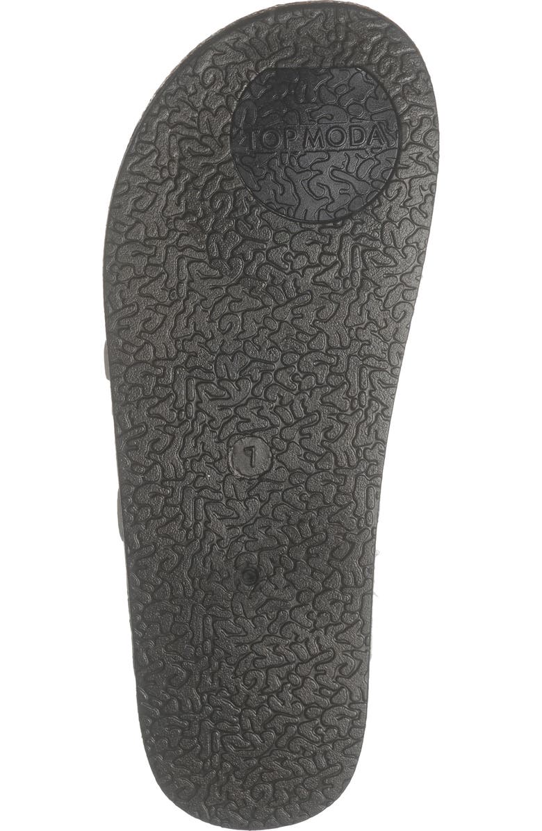 TOP MODA Amara Toe Loop Sandal, Alternate, color, White Pu