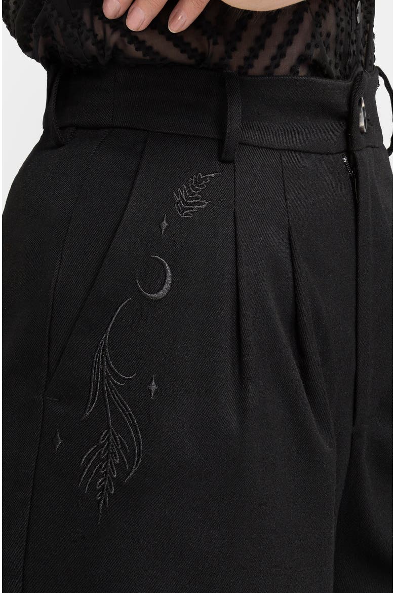 Dianne Embroidered Balloon Trousers, Alternate, color, Black