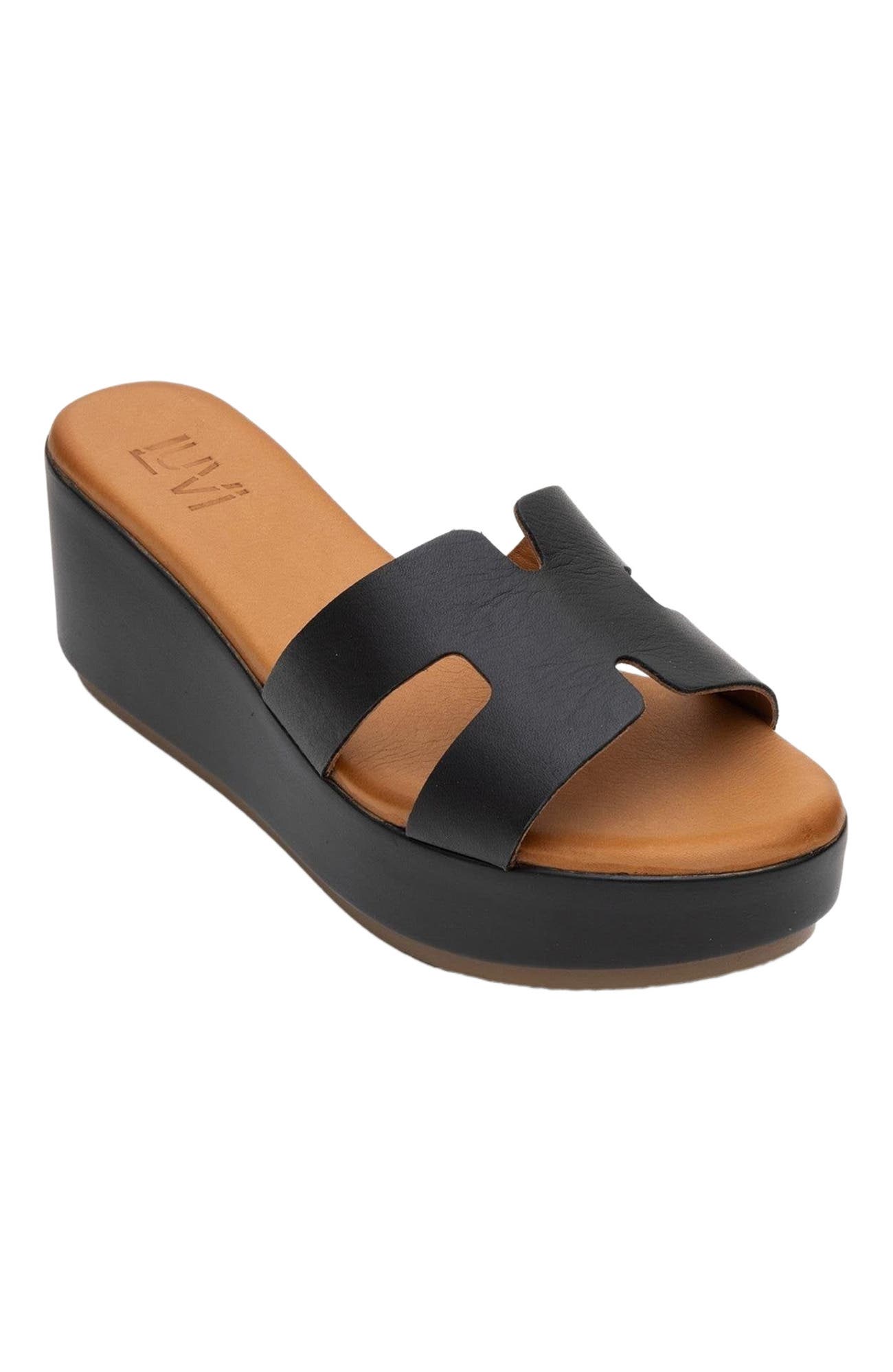 Forever & Always Shoes Lia Leather Platform Sandal, Alternate, color, 