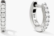 MEJURI Pavé Lab Grown Sapphire Huggie Hoops