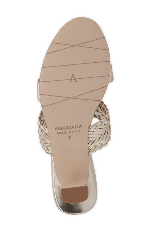 Aquatalia Kerry Water Repellent Slide Sandal In Platino