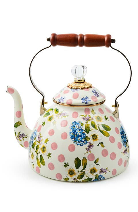 Wildflowers Enameled Steel 3-Quart Tea Kettle