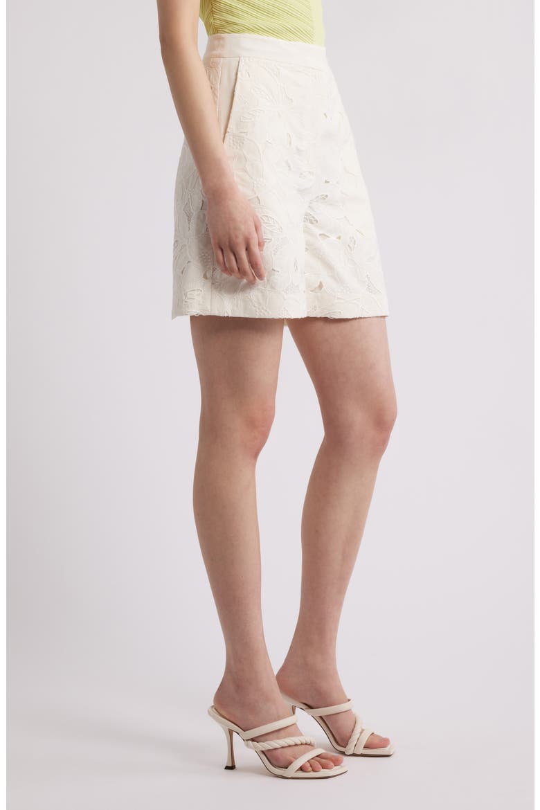 Tonara Broderie Anglaise Shorts, Alternate, color, WHT