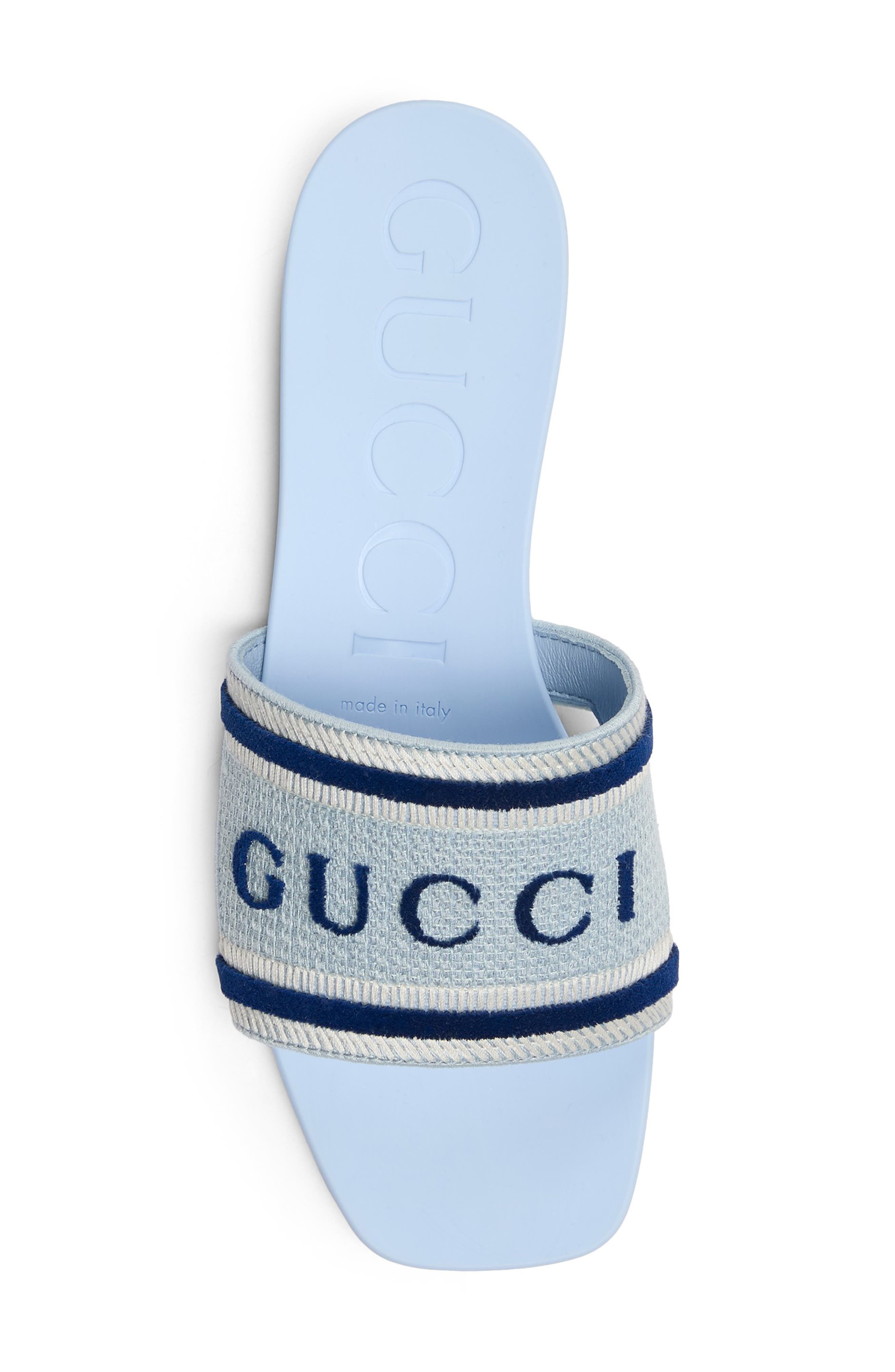 Gucci Luna Slide Sandal, Alternate, color, Blue