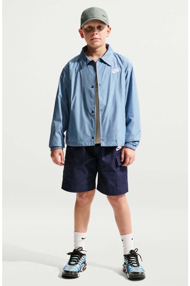 Kids' Club Water Repellent Jacket, Main, color, WORK BLUE/ WHITE