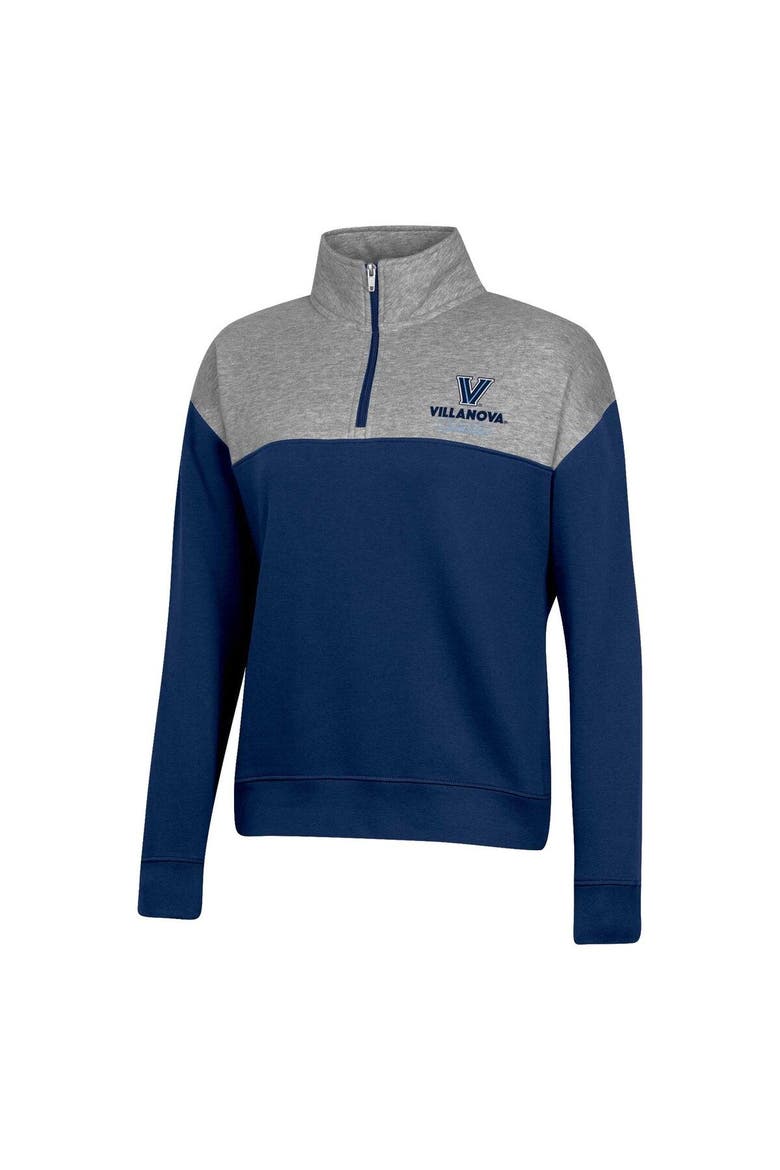 Women's Champion  Navy Villanova Wildcats Color-Blocked Quarter-Zip Sweatshirt, Alternate, color, Navy