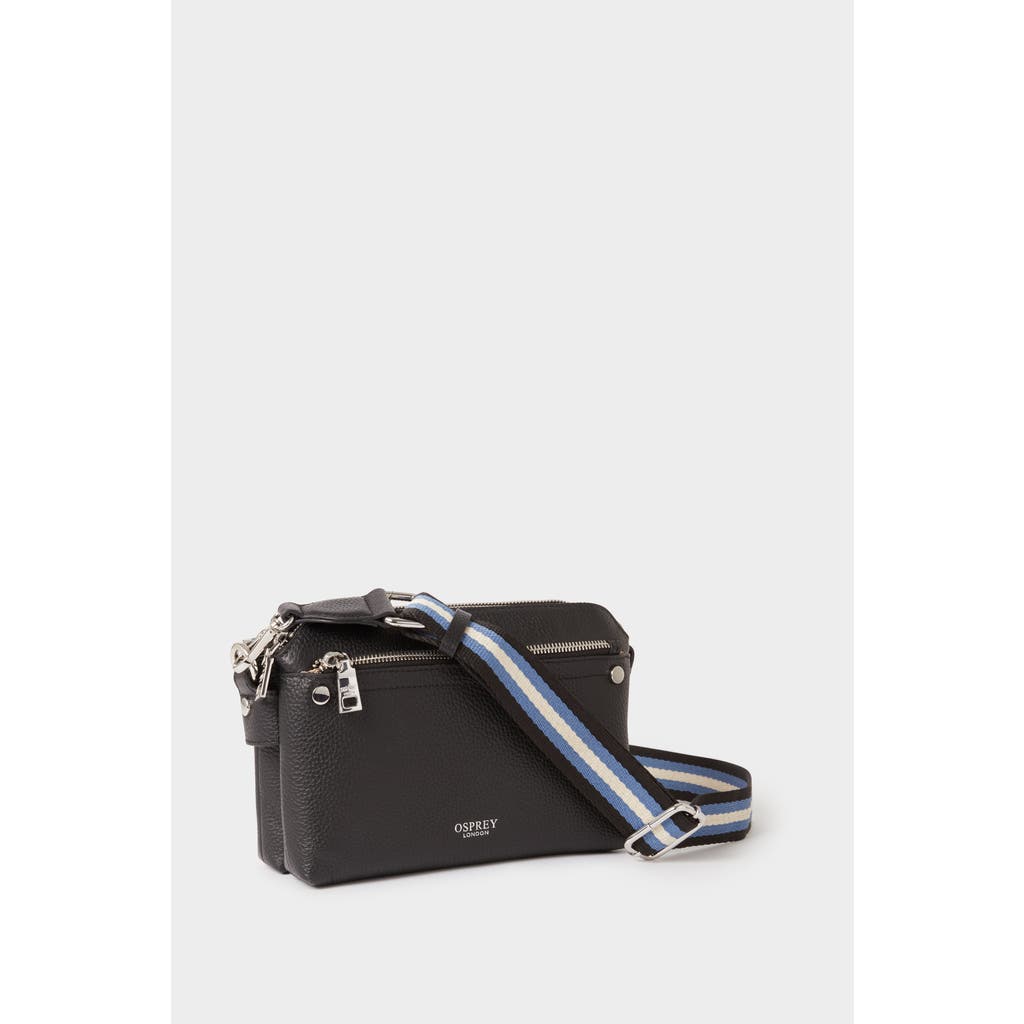 Osprey London The Stella Leather Crossbody Bag In Black