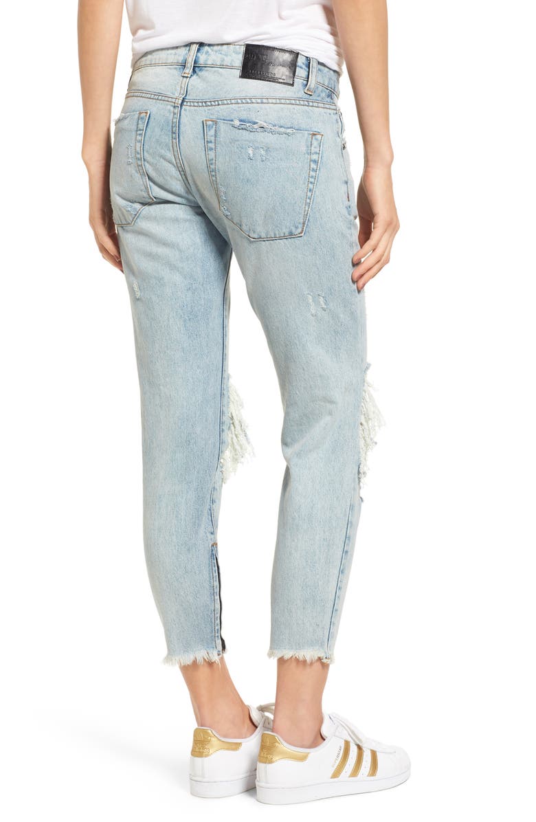 One Teaspoon Freebirds Ripped Boyfriend Jeans, Alternate, color, 