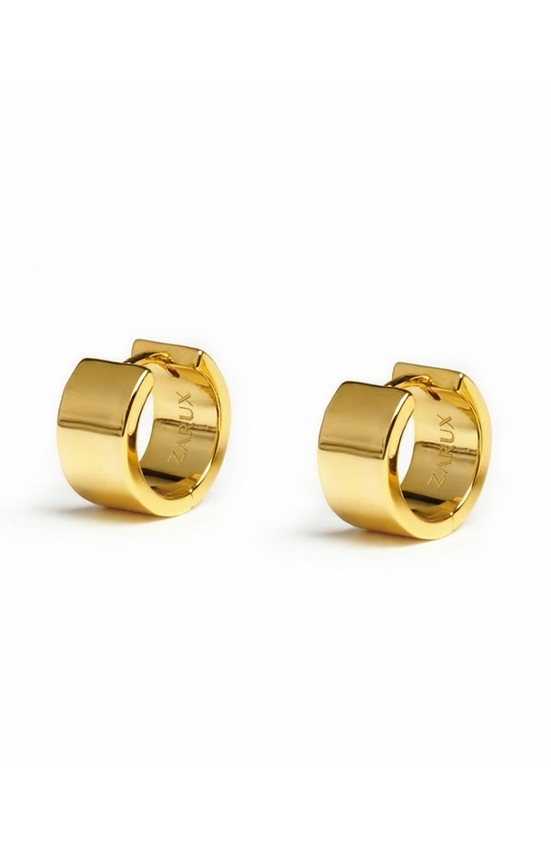 ZARUX Aurelle Mini Hoop Earrings, Main, color, Yellow Gold