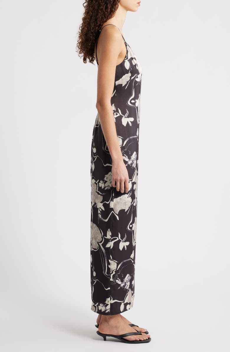 Sam Edelman Floral Scoop Neck Maxi Dress, Alternate, color, Black