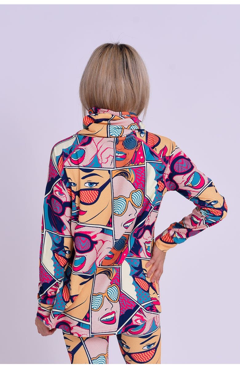 OOSC High Neck Baselayer Top - Comic Book Candy Women's, Alternate, color, Multi-Colour