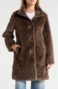Sam Edelman Faux Fur Stand Collar Jacket