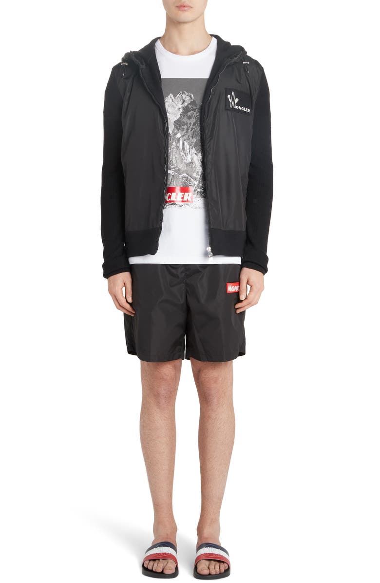 Moncler Nylon Swim Trunks, Alternate, color, 