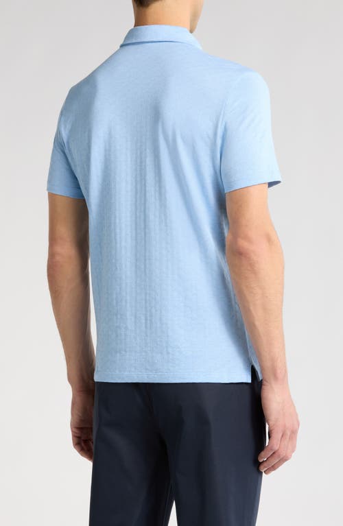 Robert Barakett Mirage Geo Jacquard Polo In Light Blue