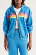 Aviator Nation 5-Stripe Zip Hoodie