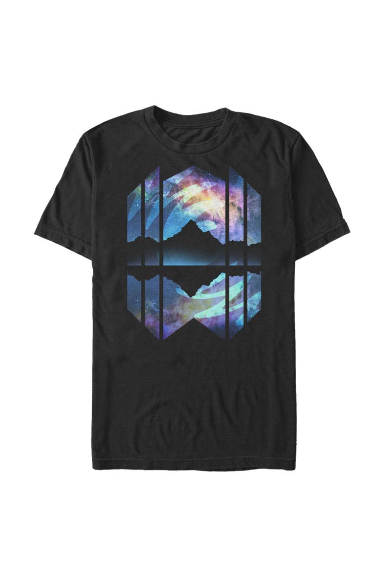 Men's Lost Gods Geometric Northern Lights Graphic Tee, Main, color, Black