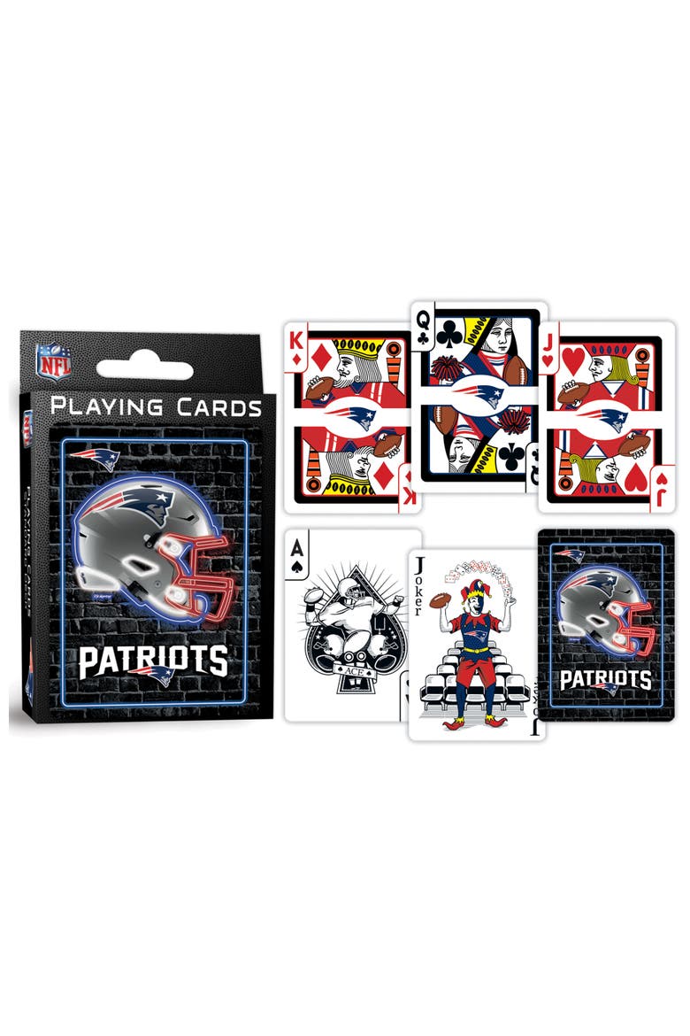 New England Patriots Neon Playing Cards, Alternate, color, Multicolor