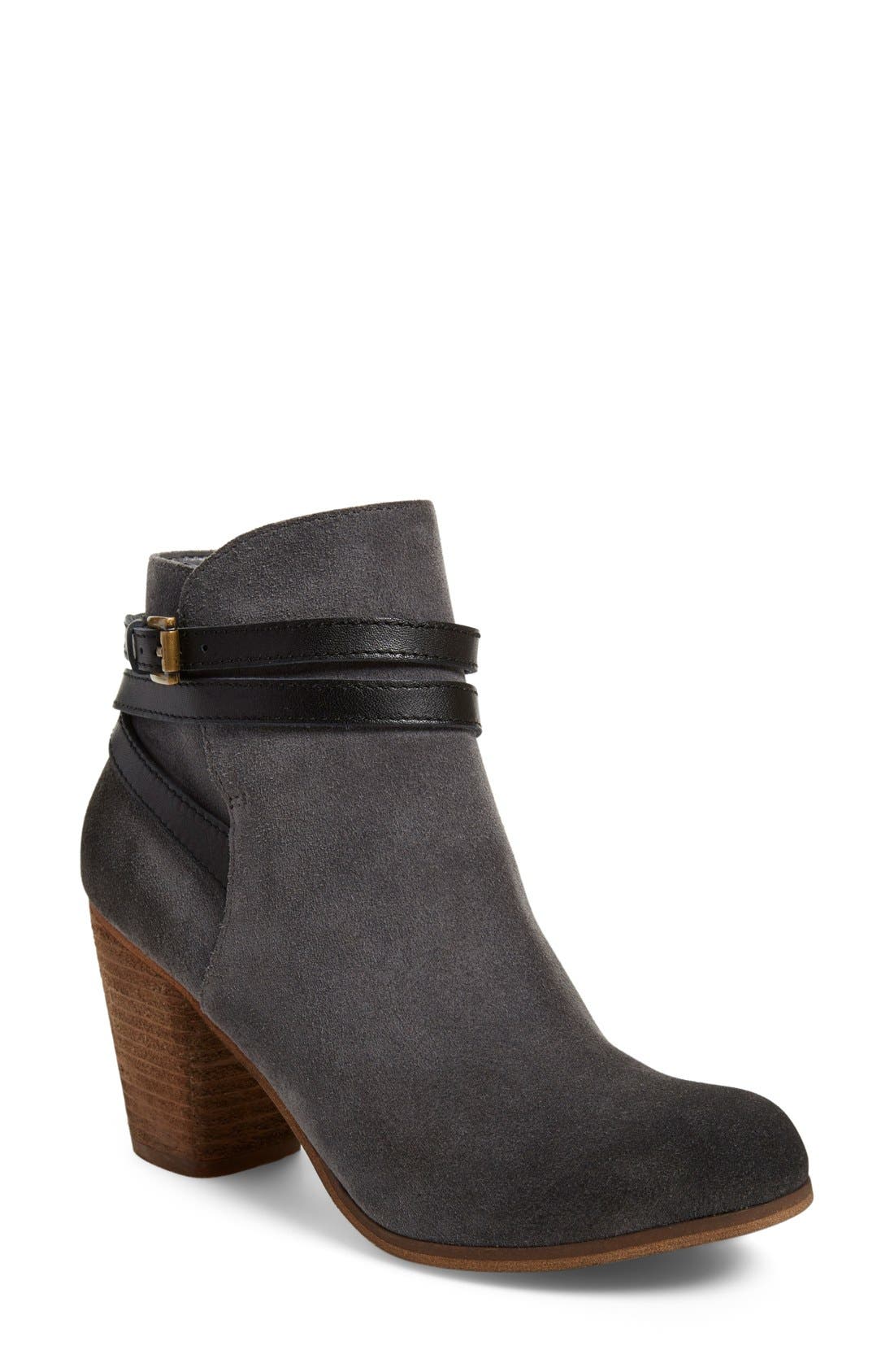 'Tandem' Bootie, Main, color, DARK GREY SUEDE