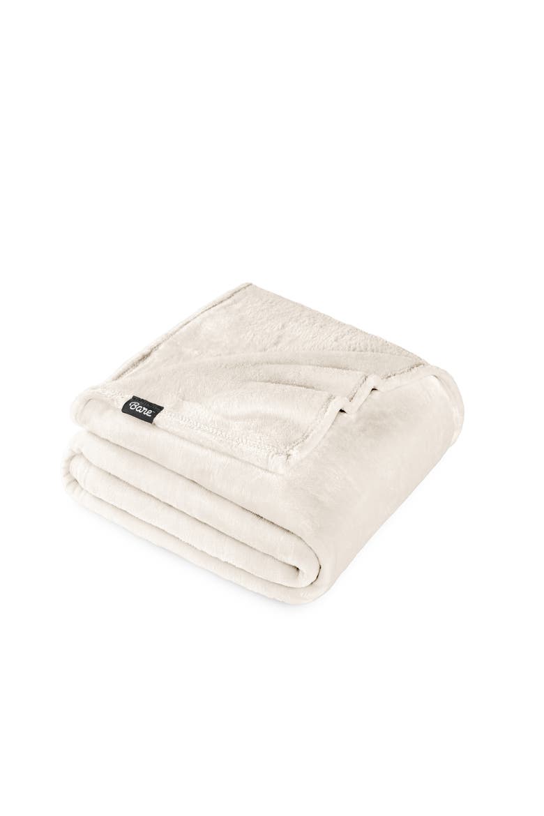 Microplush Fleece Blanket, Main, color, Vanilla