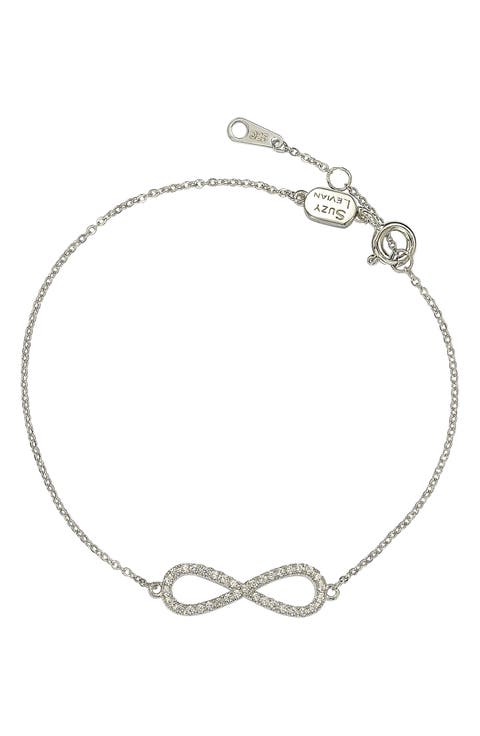 14K Gold Diamond Infinity Bracelet