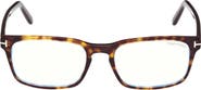TOM FORD 54mm Rectangular Blue Light Blocking Glasses