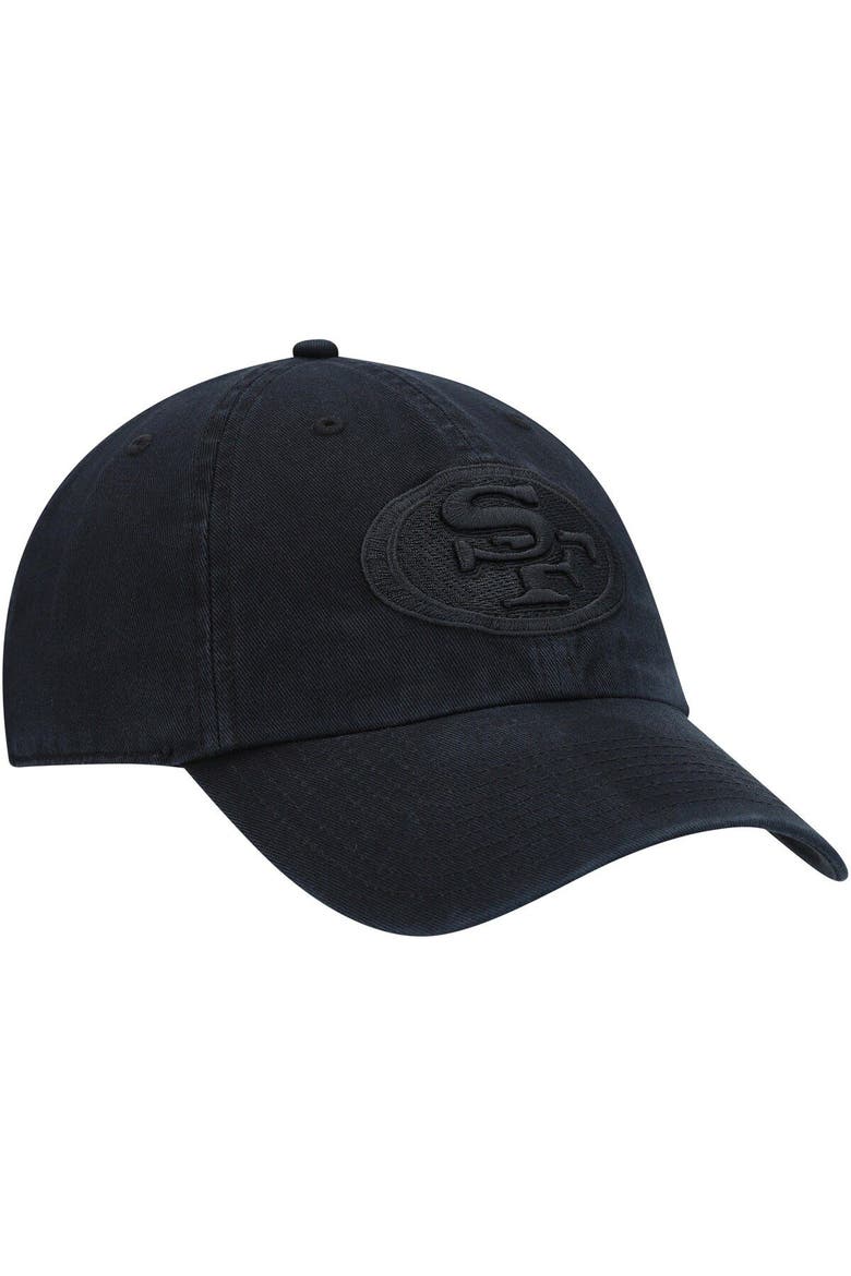 Men's '47 Black San Francisco 49ers Team Tonal Clean Up Adjustable Hat, Alternate, color, Black
