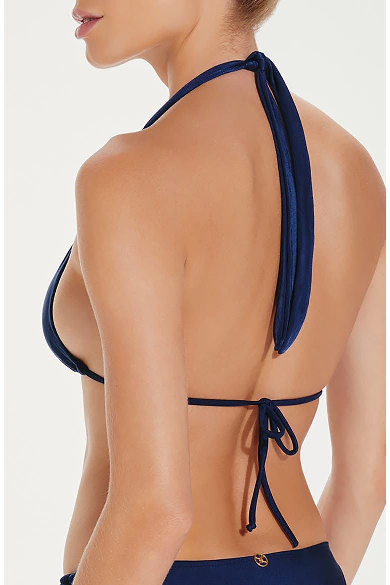 Paula Triangle Bikini Top, Alternate, color, NAVY