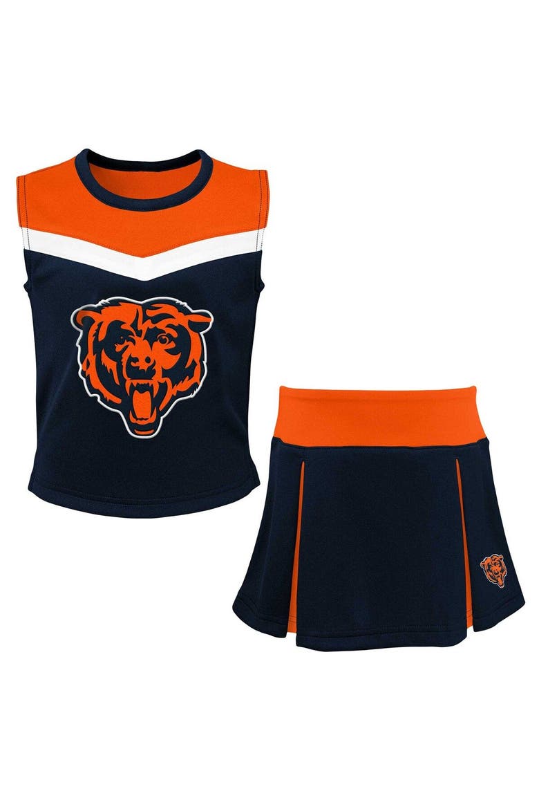 Girls Youth Navy Chicago Bears Spirit Two-Piece Cheerleader Set, Alternate, color, Navy
