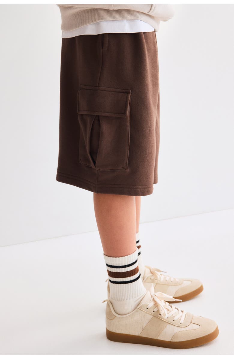 H&M Cargo Sweatshorts, Alternate, color, Dark Brown