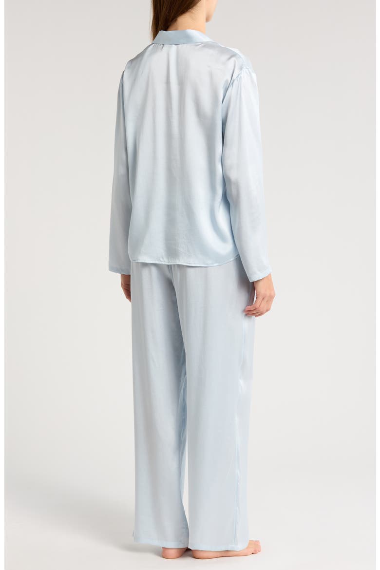Washable Matte Silk Pajamas, Alternate, color, BLUE DRIFT