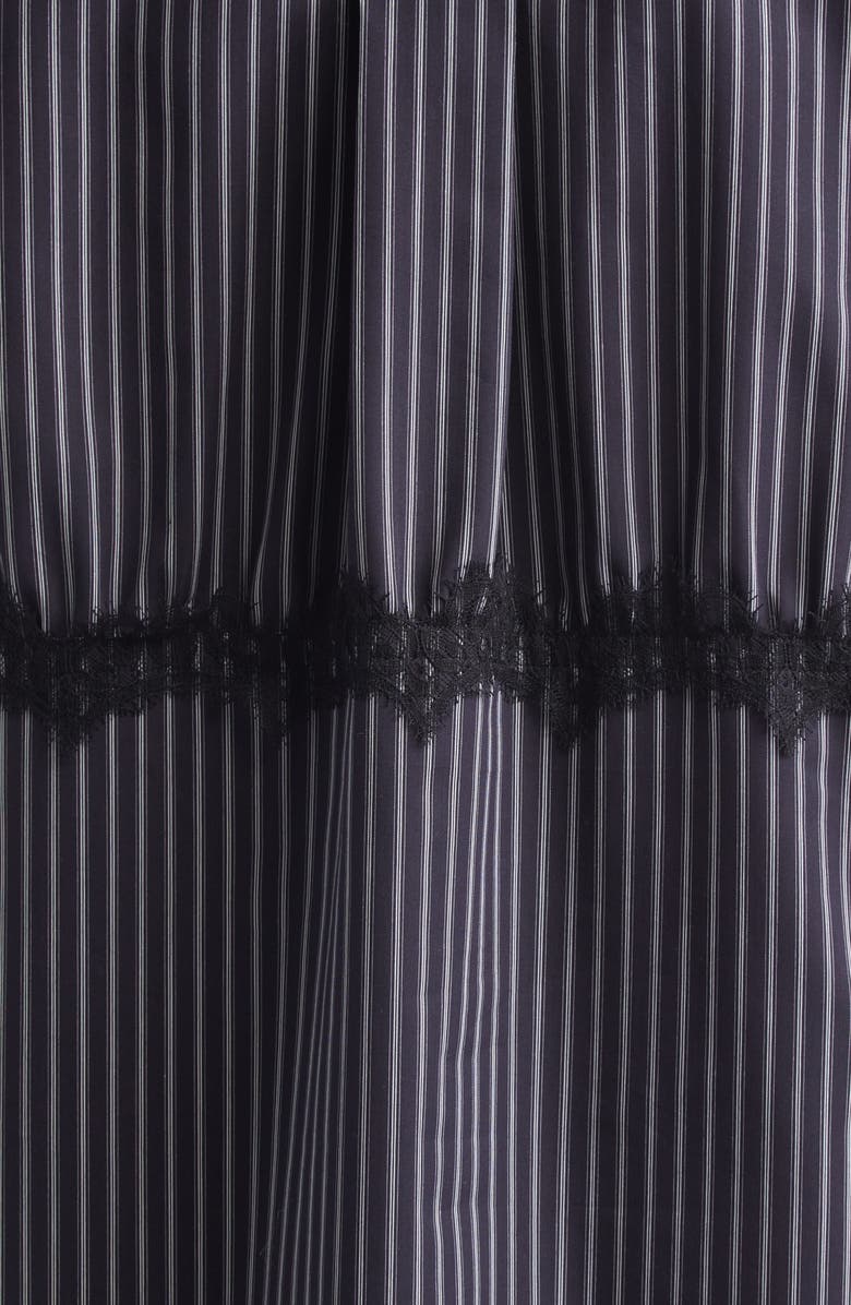 Sacai Pinstripe Poplin Shirtdress, Alternate, color, Navy Stripe