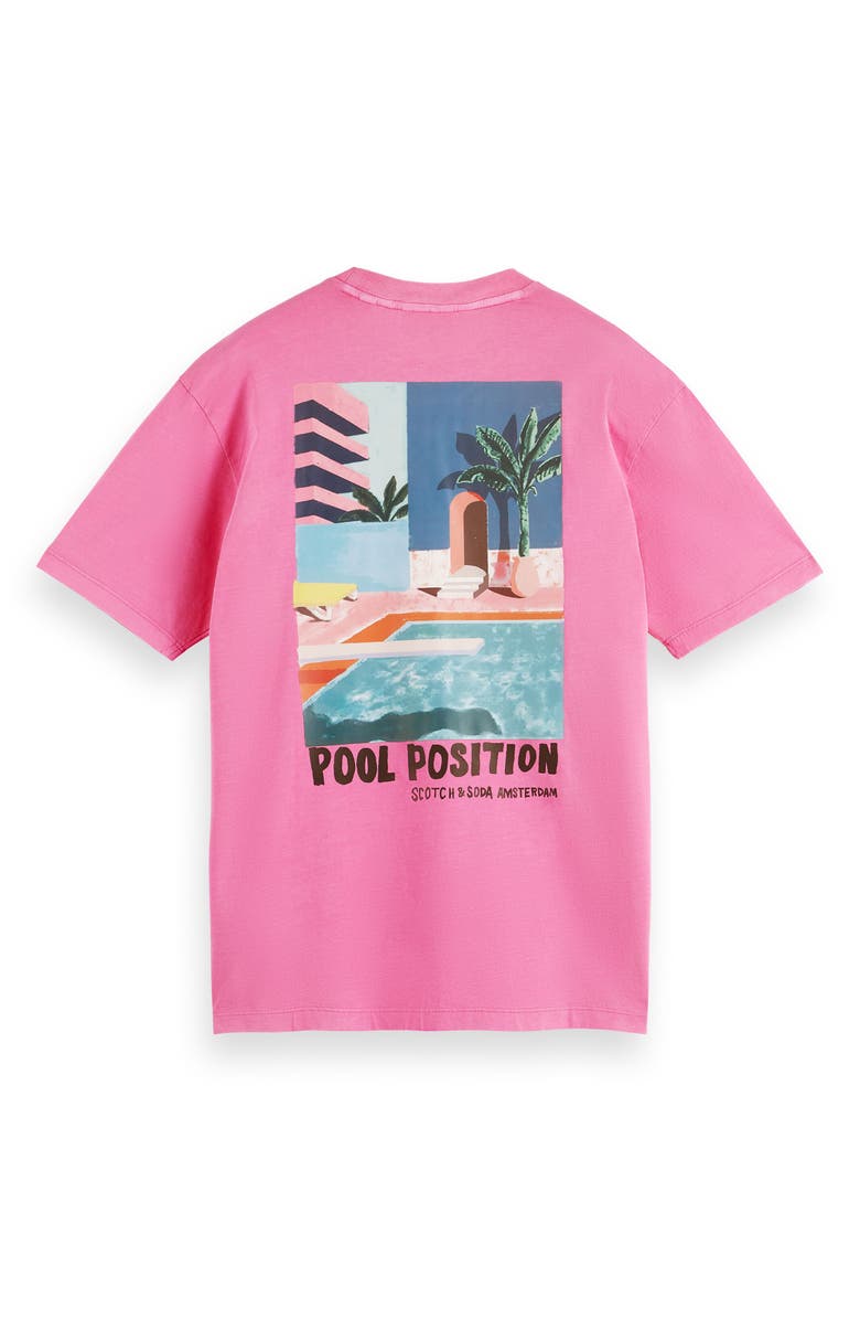 Scotch & Soda Pool Position Organic Cotton Blend Graphic Pocket T-Shirt, Alternate, color, 
