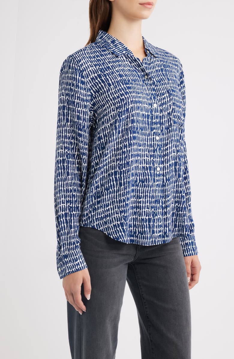 Rails Josephine Print Button-Up Shirt, Alternate, color, Navy Pebbled