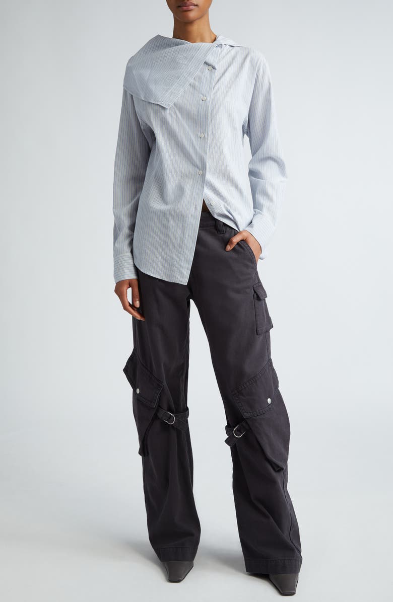 Acne Studios Potinal Cotton Canvas Cargo Pants, Alternate, color, Charcoal Grey