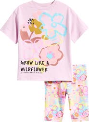 NEXT Floral Graphic T-Shirt & Floral Bike Shorts Set
