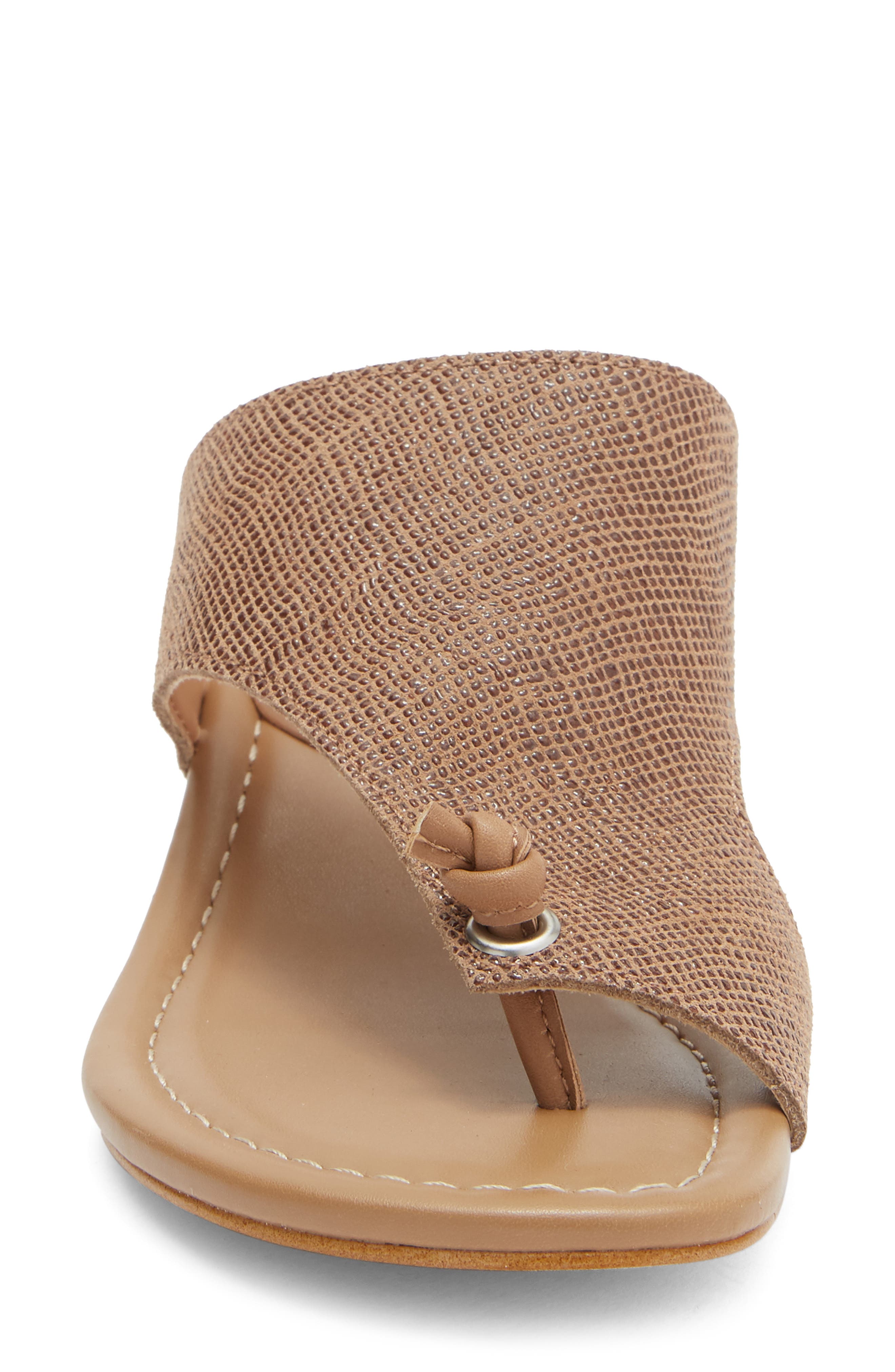 Toe Loop Wedge Sandal, Alternate, color, TOBACCO
