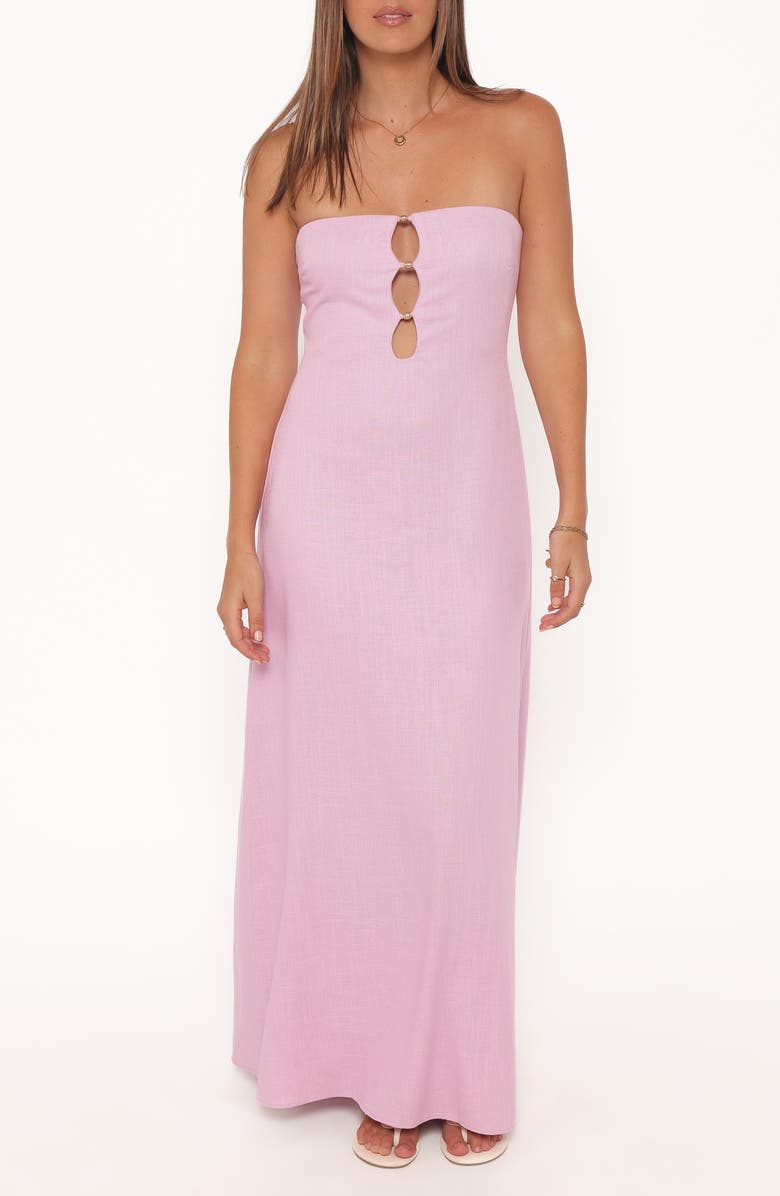 Petal & Pup Bolton Strapless Maxi Dress, Main, color, Lavender