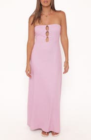 Petal & Pup Bolton Strapless Maxi Dress