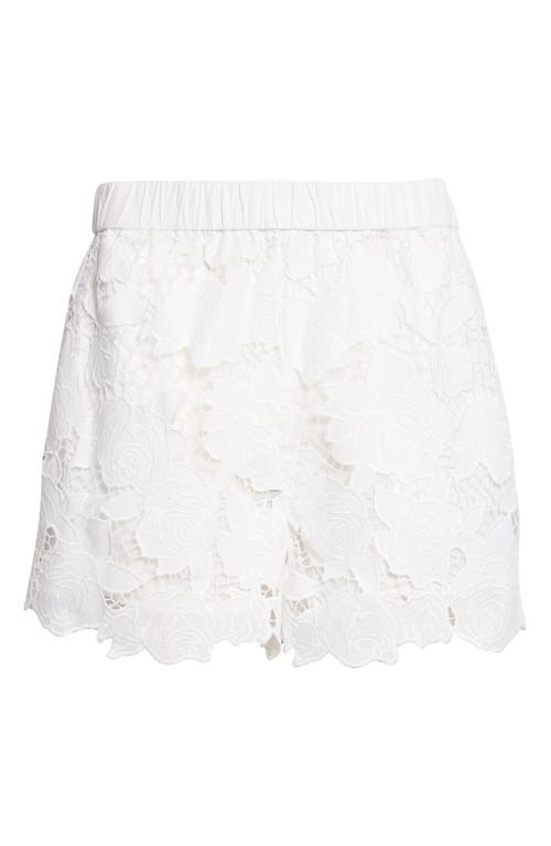 L'agence Laina Pull On Eyelet Shorts Ivory In Multi