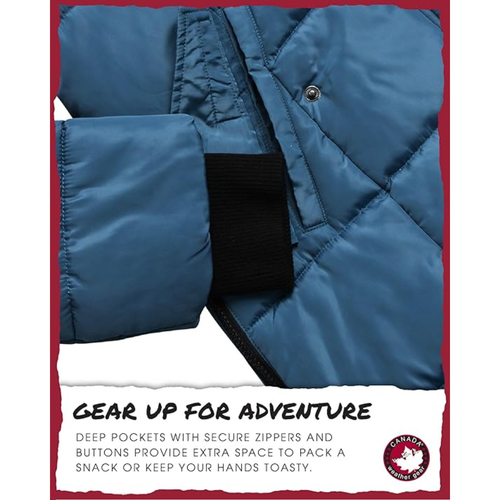 Canada Weather Gear Heavyweight Long Parka Jacket In Blue