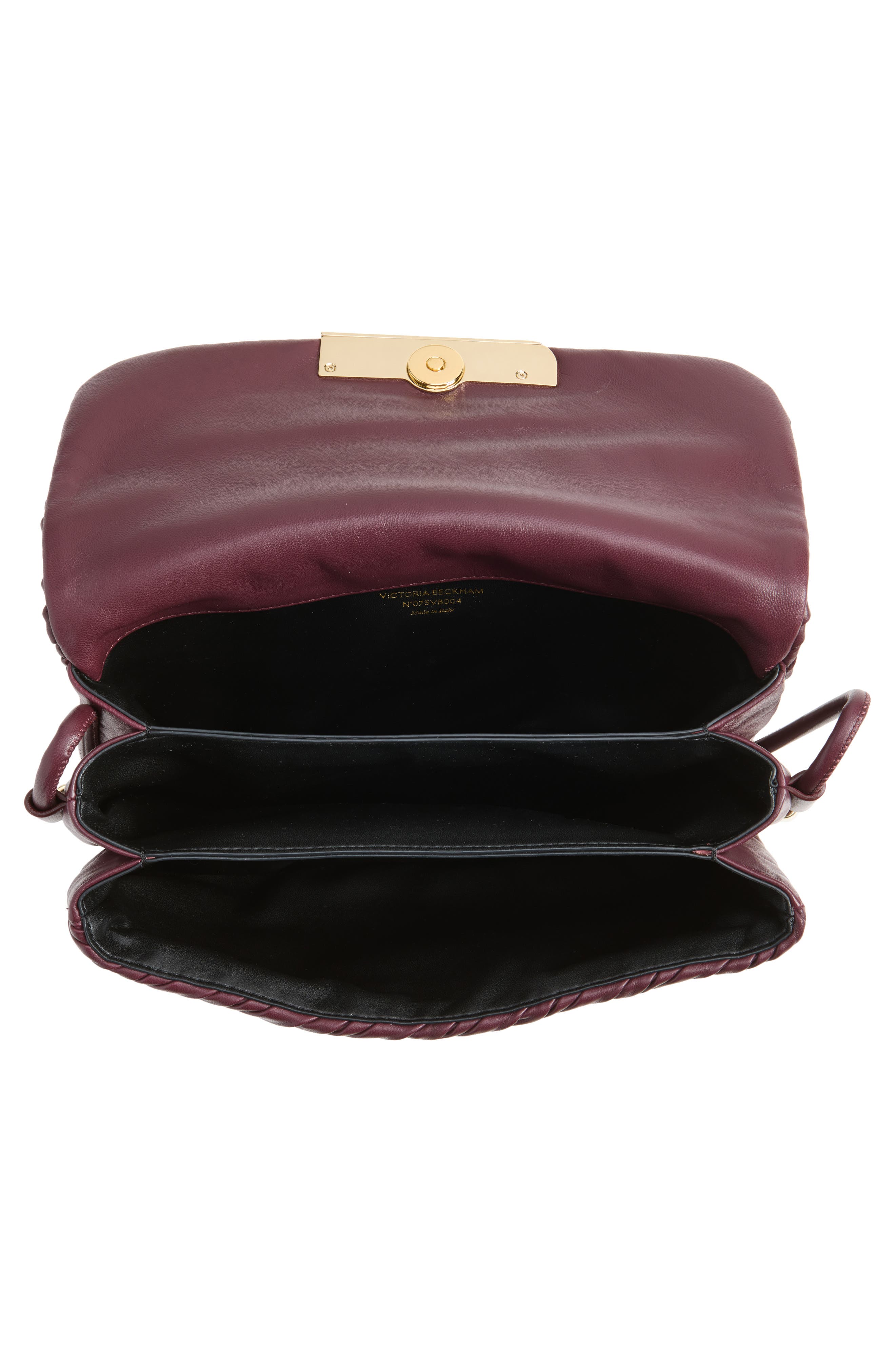 Dorian Leather Clutch, Alternate, color, BURGUNDY