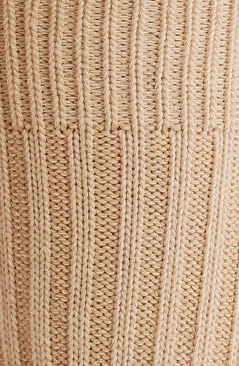Casa Clara Rib Cotton Blend Crew Socks, Alternate, color, Beige