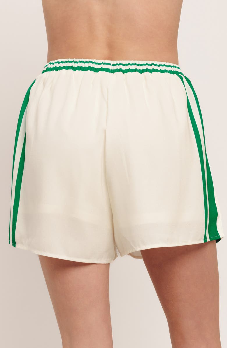 FLYING TOMATO Stripe Drawstring Shorts, Alternate, color, Ivory Green