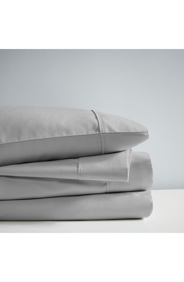 BEAUTYREST 1000 Thread Count Temperature Regulating Antimicrobial 4 Piece Sheet Set, Alternate, color, Grey